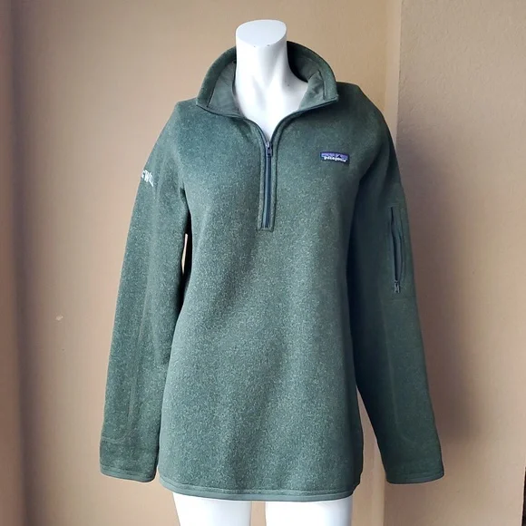 PATAGONIA Call of the Wild Forest Green ¼ Zip Fleece Pullover